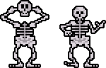 Padres de Guybrush esqueletos