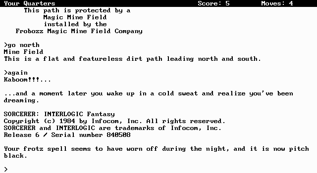 Archivo:Sorcerer (1984, Infocom) - DOS - 02.png