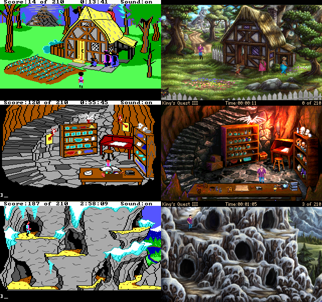King's Quest III Redux - To Heir is Human (2011, AGD Interactive) - Diferencias.png