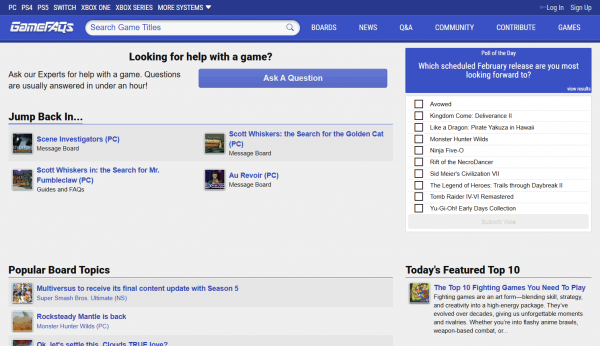 GameFAQs - AbandonWiki